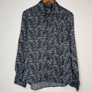 Kenneth Cole New York Abstract Geometric Button Down Shirt - Large